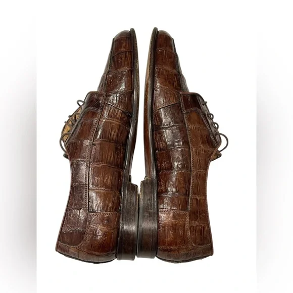 Belvedere Genuine Crocodile Split Toe Blucher Sz 11.5 M 